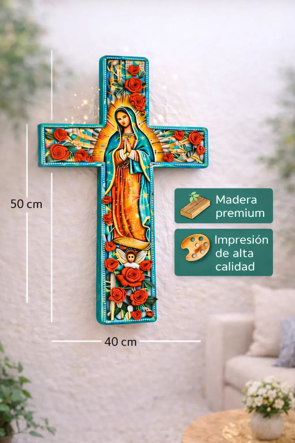 ✝🌟Cruz Bendecida de la Virgen para atraer fe, paz y protección en tu hogar 🕊✨