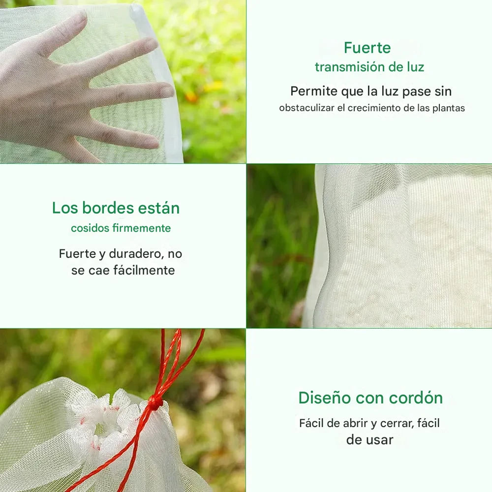 Bolsa de malla a prueba de insectos para frutas flores  y verduras