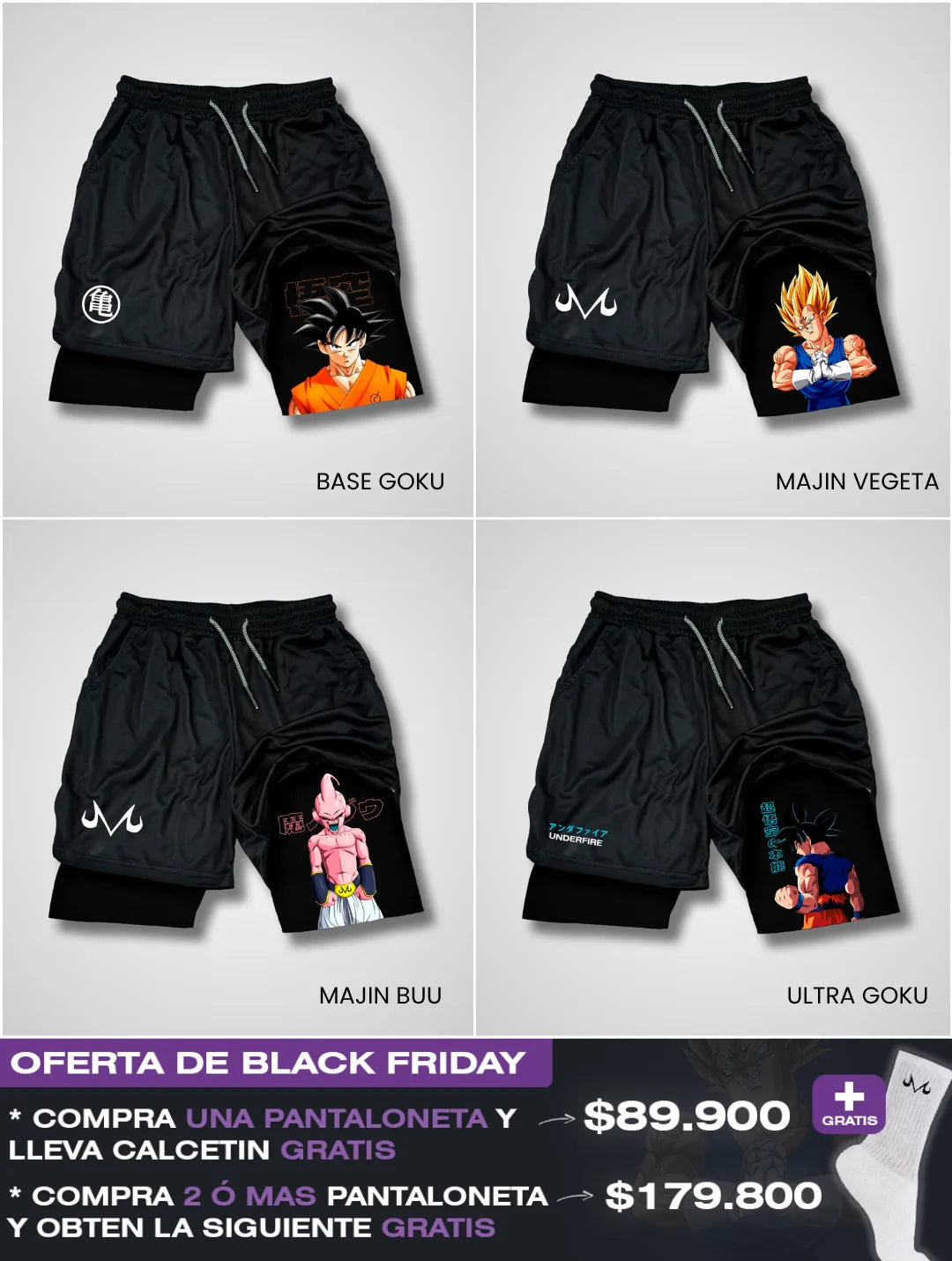 Pantalonetas Anime ⚔️ Gym  Secado Rápido + Licra Interna de Alto Rendimiento 🔥