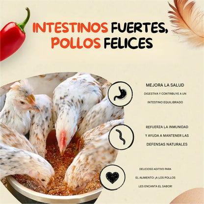 Desparasitante + Multivitamínico Natural para Aves de Corral – 500g Evita enfermedades y Acelera tu producción🐣🐤🐓¡Resultados desde los primeros días!✅