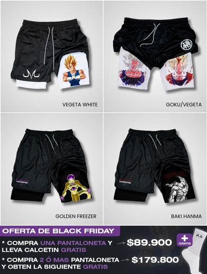 Pantalonetas Anime ⚔️ Gym  Secado Rápido + Licra Interna de Alto Rendimiento 🔥