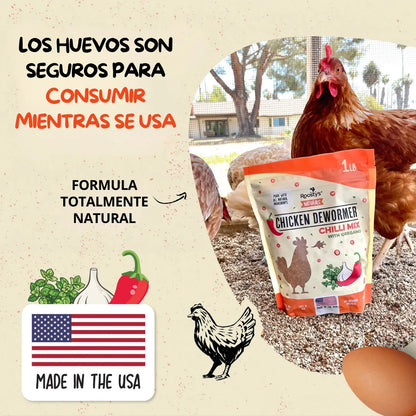 Desparasitante + Multivitamínico Natural para Aves de Corral – 500g Evita enfermedades y Acelera tu producción🐣🐤🐓¡Resultados desde los primeros días!✅