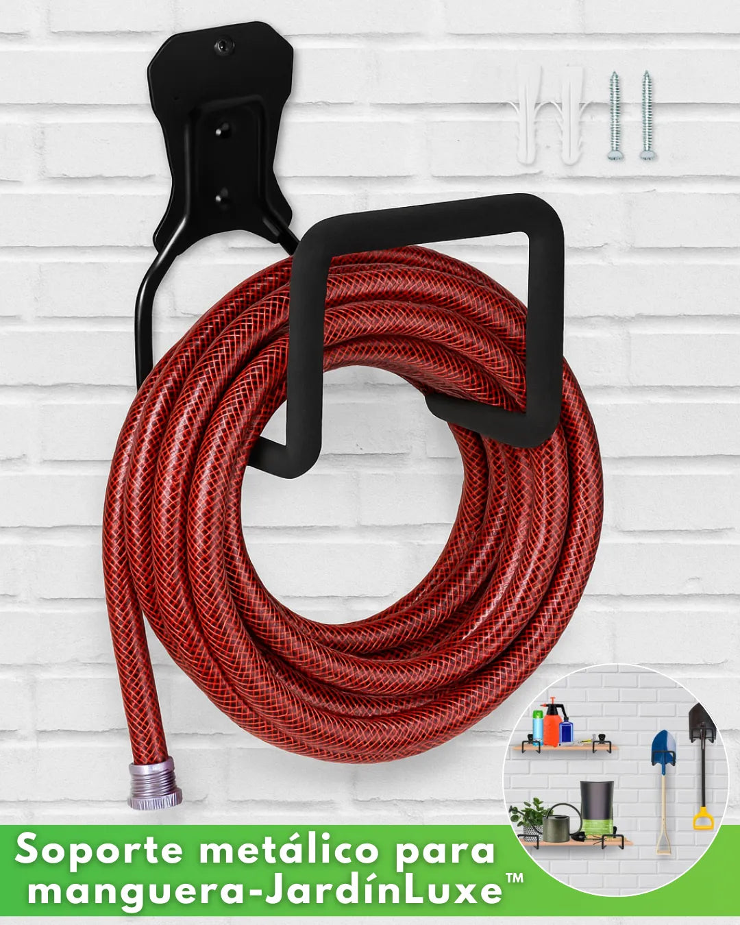 Soporte metálico para manguera