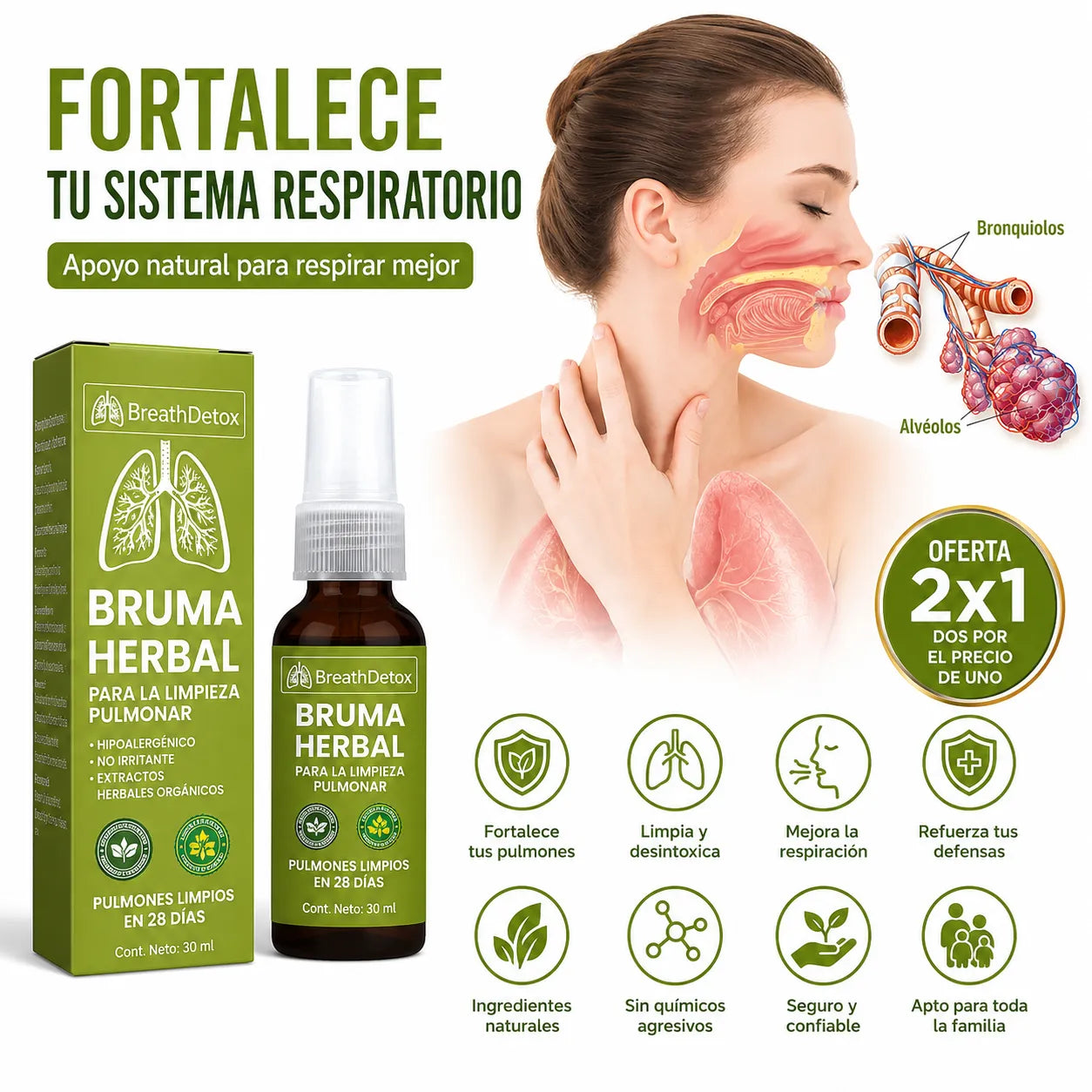 Herbal Lung™ – Spray Herbal para el Cuidado Respiratorio y apoyo pulmonar