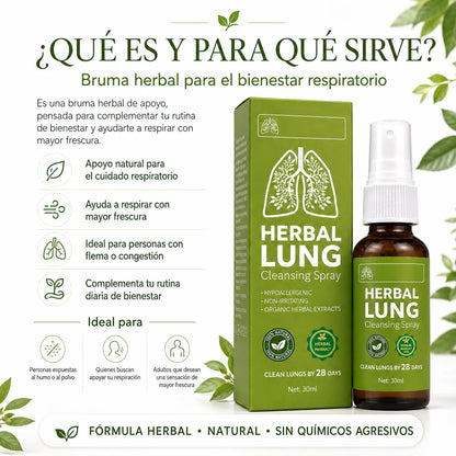 Herbal Lung™ – Spray Herbal para el Cuidado Respiratorio y apoyo pulmonar