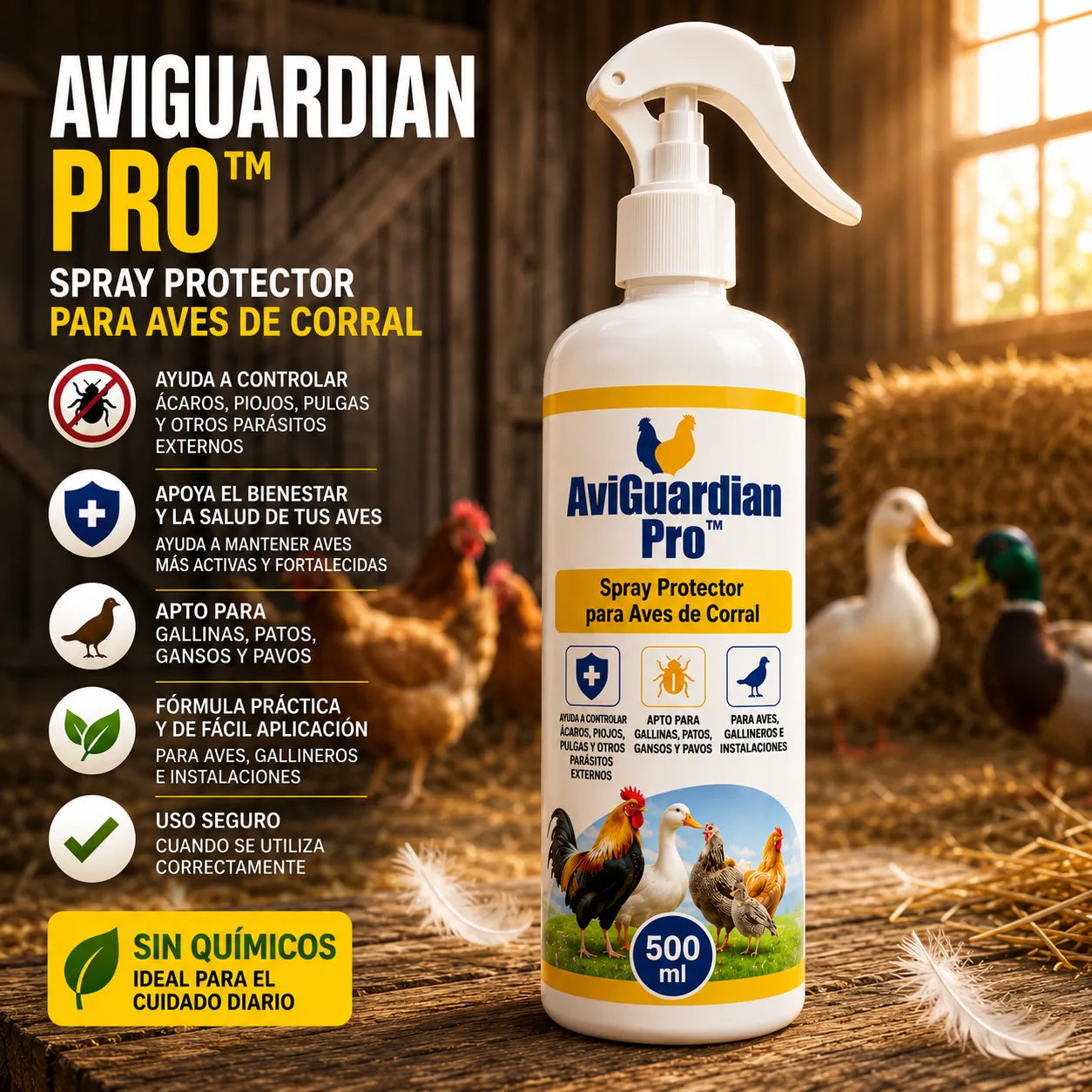 AviGuardian Pro™ Spray Protector para Aves de Corral 2X1🐔