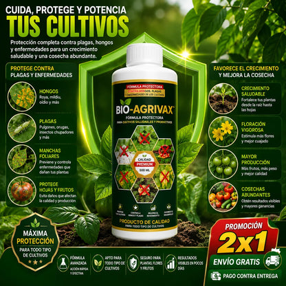 BIO-AGRIVAX MAX™ | Fórmula Protectora para Cultivos Saludables y Productivos
