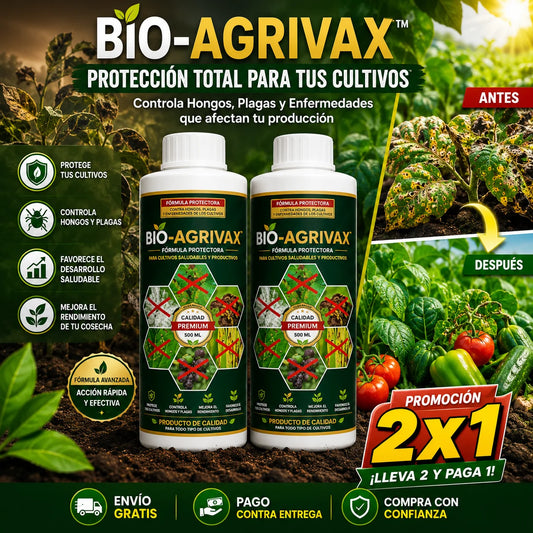 BIO-AGRIVAX MAX™ | Fórmula Protectora para Cultivos Saludables y Productivos