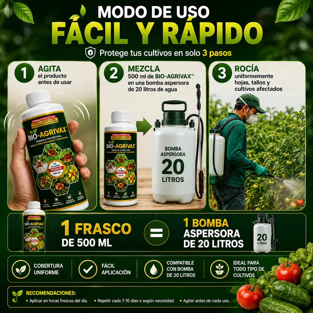 BIO-AGRIVAX MAX™ | Fórmula Protectora para Cultivos Saludables y Productivos