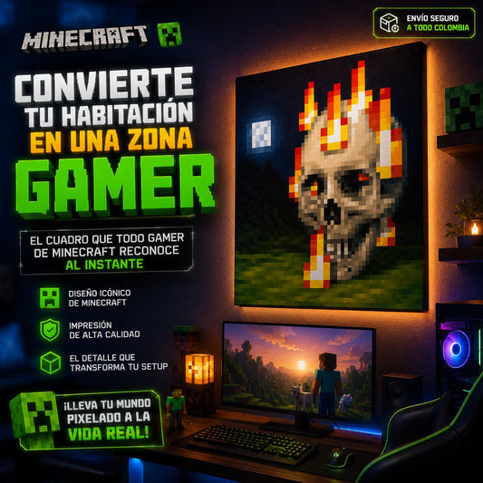 Inferno Skull™ | Edición Gamer Premium- Madera de alta calidad y vinilo mate Brillante 🔥