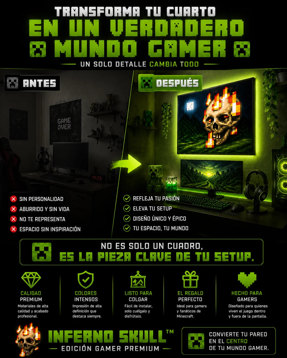 Inferno Skull™ | Edición Gamer Premium 🔥