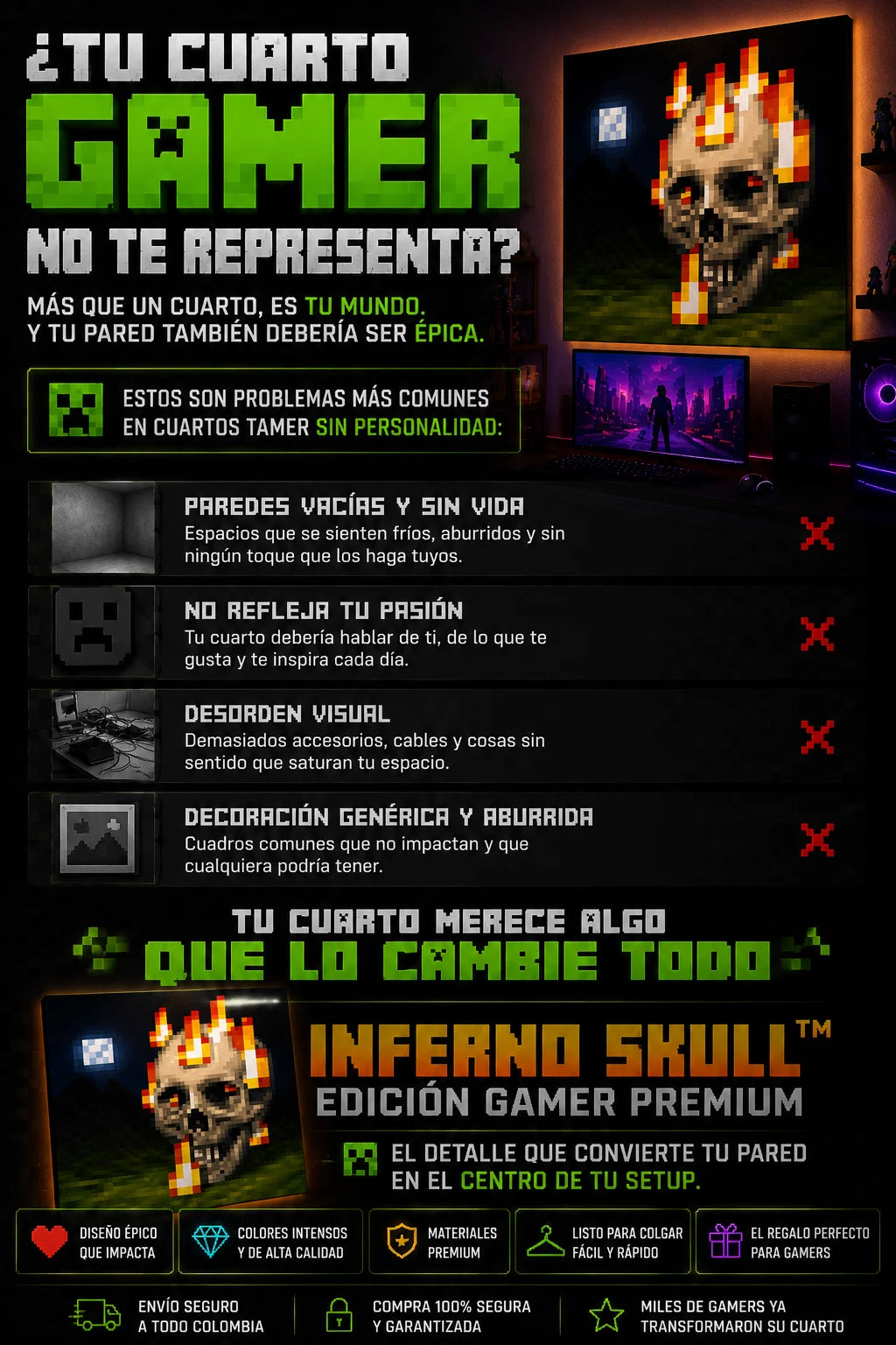 Inferno Skull™ | Edición Gamer Premium 🔥