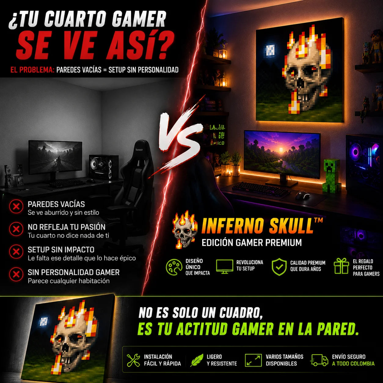 Inferno Skull™ | Edición Gamer Premium 🔥