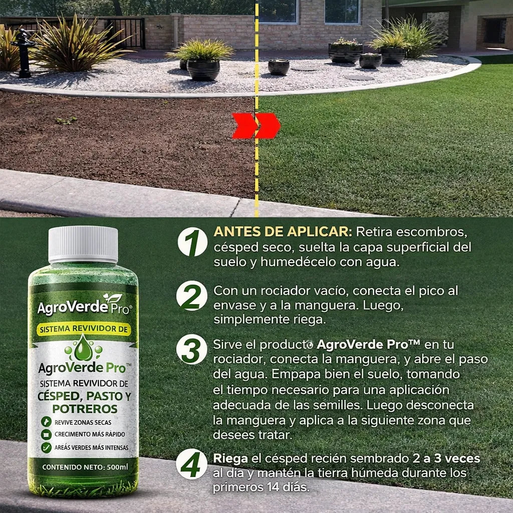 AgroVerde Pro™ – Sistema Revividor de Césped, Pasto y Potreros