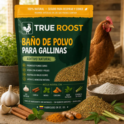 Control de ácaros y piojos para gallinas y pollos 🐓 Suplemento de crecimiento y engorde 500gr