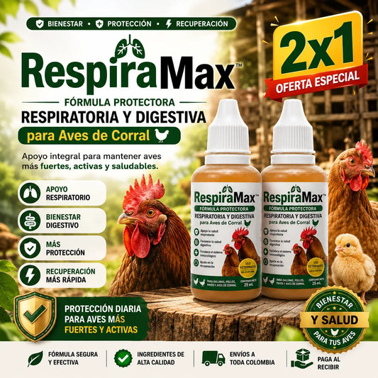 RespiraMax™ Fórmula Protectora Respiratoria y Digestiva para Aves de Corral 🐔