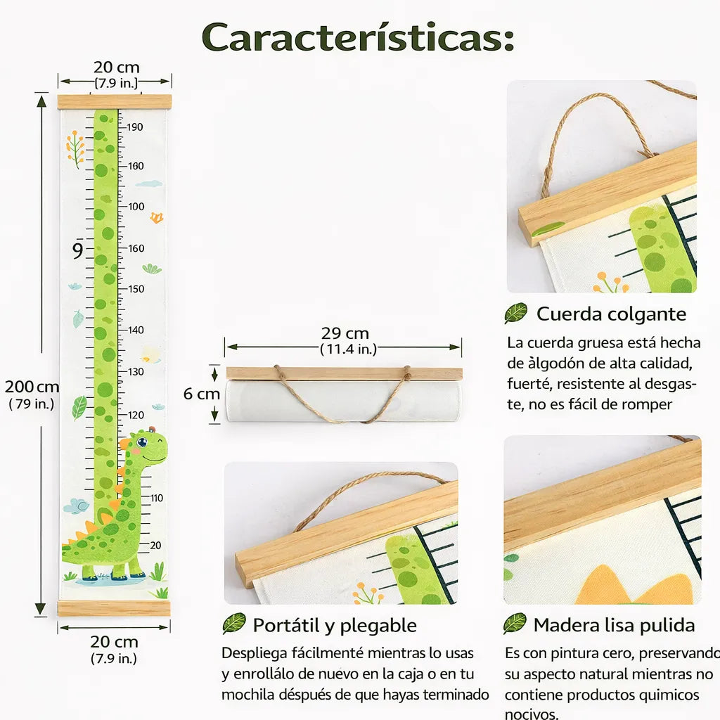 Tabla Medidora Infantil Huella de Crecimiento™  🦒