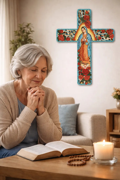 ✝🌟Cruz Bendecida de la Virgen para atraer fe, paz y protección en tu hogar 🕊✨