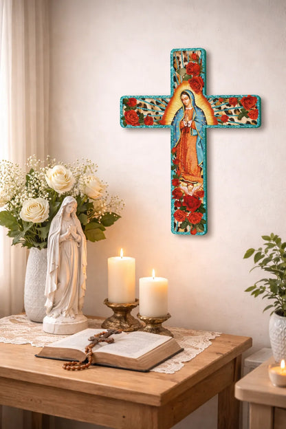 ✝🌟Cruz Bendecida de la Virgen para atraer fe, paz y protección en tu hogar 🕊✨