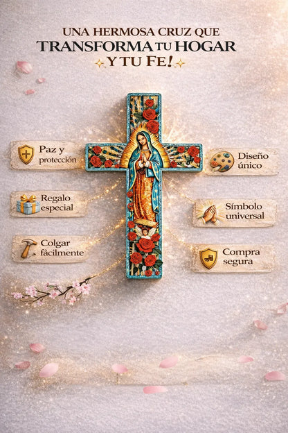 ✝🌟Cruz Bendecida de la Virgen para atraer fe, paz y protección en tu hogar 🕊✨