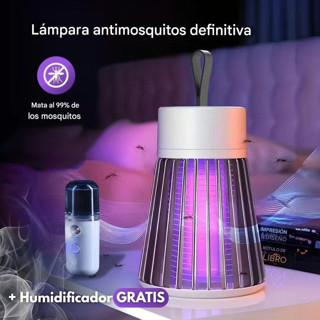 MosqiShock l Lampara Anti mosquitos + Humidificador Nano GRATIS