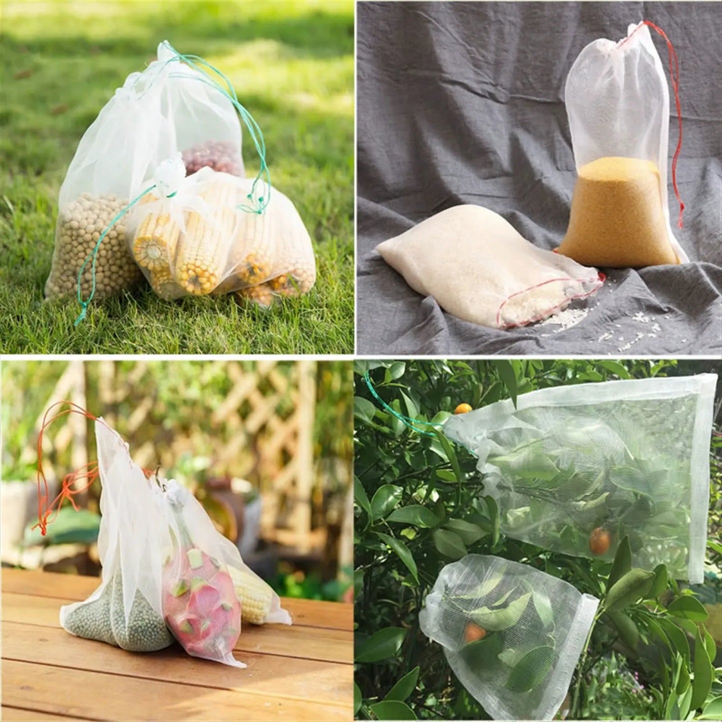 Bolsa de malla a prueba de insectos para frutas flores  y verduras