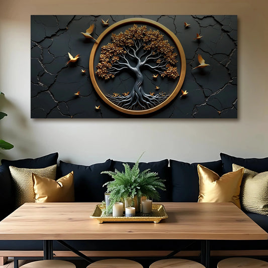 Cuadro decorativo minimalista 3D del Árbol de la Vida para pared