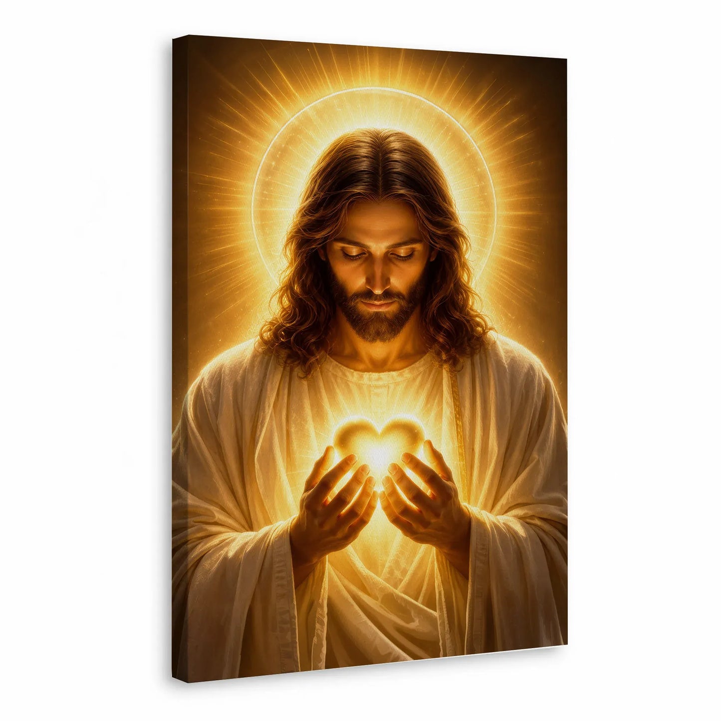 Cuadro Protector Sagrado Corazón de Jesús™ – Luz, Amor y Fe para tu Hogar ❤️✝️