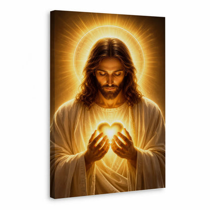 Cuadro Protector Sagrado Corazón de Jesús™ – Luz, Amor y Fe para tu Hogar ❤️✝️