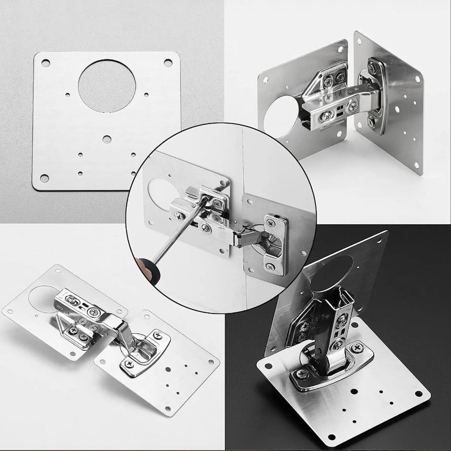 Kit de Placas Metálicas Reparadoras de Bisagras.